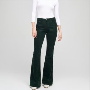 L’ Agence Moss Green Flair Corduroy Jeans